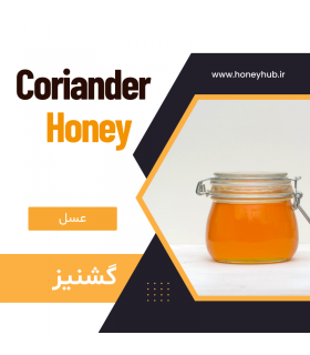 Coriander honey Raw honey Pure and natural honey