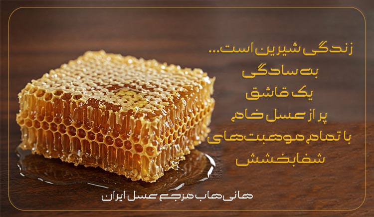 زندگی شیرین است... به سادگی یک قاشق پر از عسل خام با تمام موهبت‌های شفابخشش