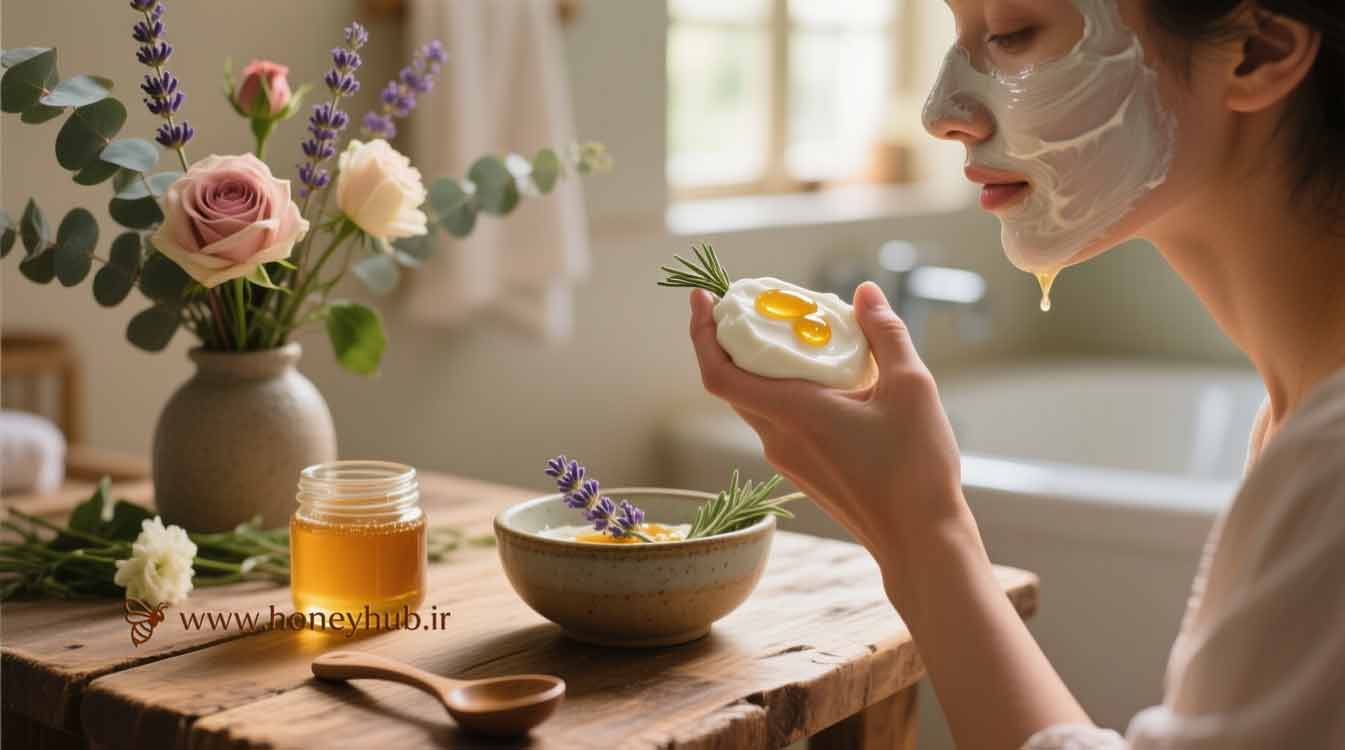 ماسک صورت خانگی با عسل طبیعی و مواد تازه