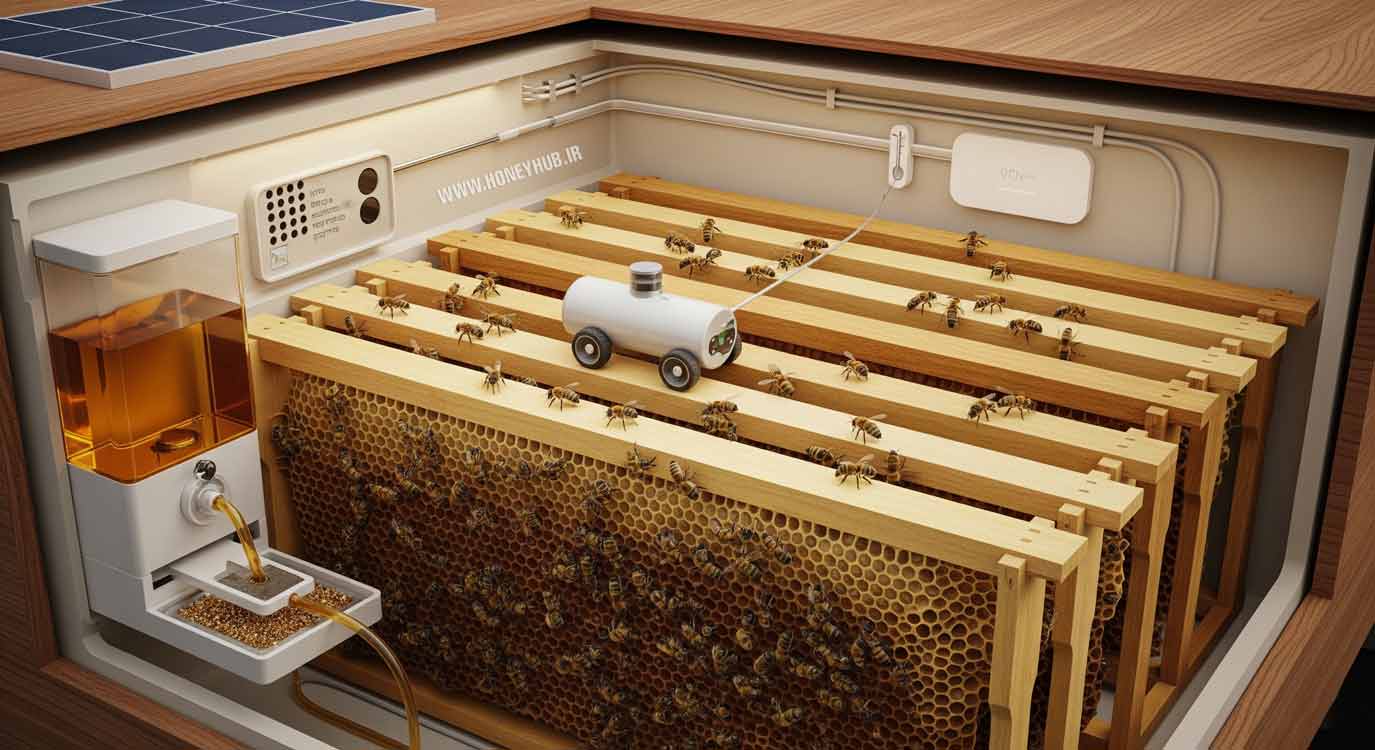 Schematic of a Beewise smart hive