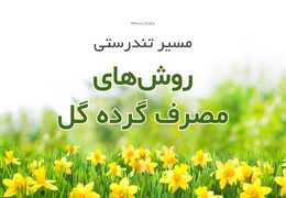 روش‌های مصرف گرده گل